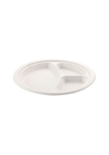 Roll-Up Doğa Dostu Tabak 26CM 3 Gözlü 10LU