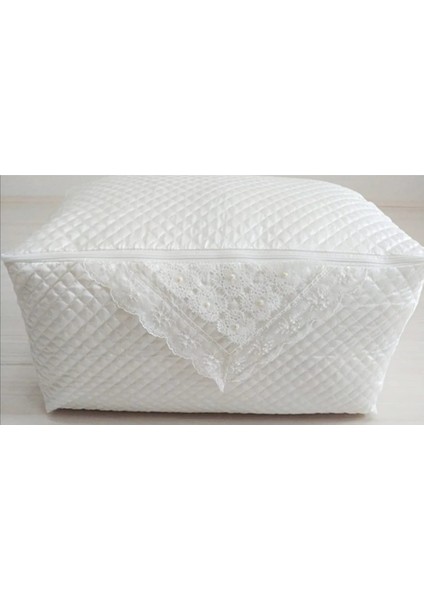 3 Lü Hurç Seti Çeyizlik Inci Oyalı Oya Işlemeli Dantteli Hurç Kapitoneli Saten Hurç fırsatları