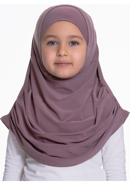 Vizon Pratik Hazır Geçmeli Çocuk Tesettür Bone Sandy Kumaş Kendinden Boneli 78_10