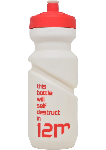 12M Çözünebilir 700ML Bisiklet Matarası Beyaz