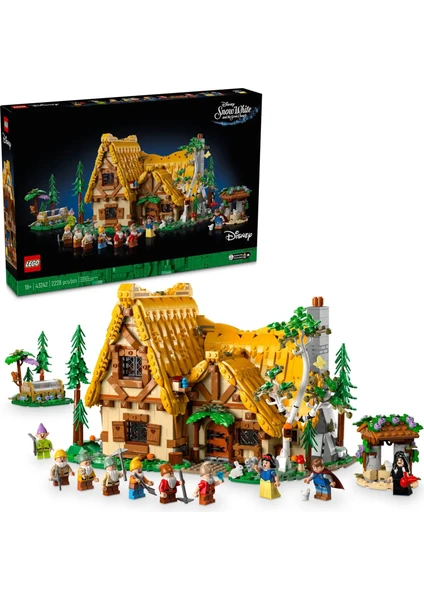 LEGO® | Disney Pamuk Prenses ve Yedi Cücelerin Evi 43242 - Yetişkinler için Pamuk Prenses ve 7 Cüceler Minifigürü İçeren Koleksiyonluk Model Yapım Seti (2229 Parça)