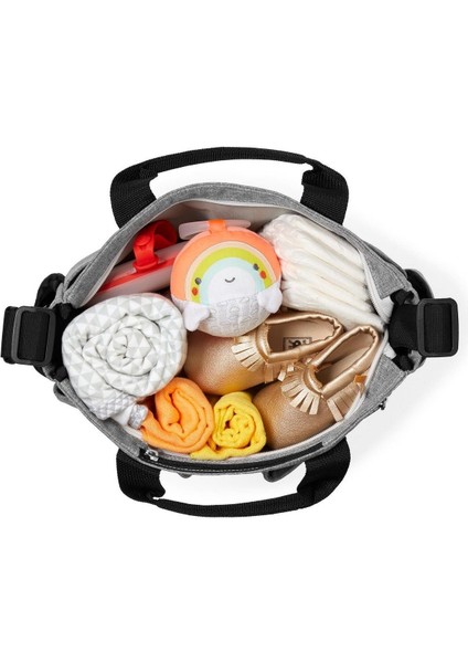 KTYRA52 Skip Hop Duo Orjinal Çanta Gri Melanj modelleri