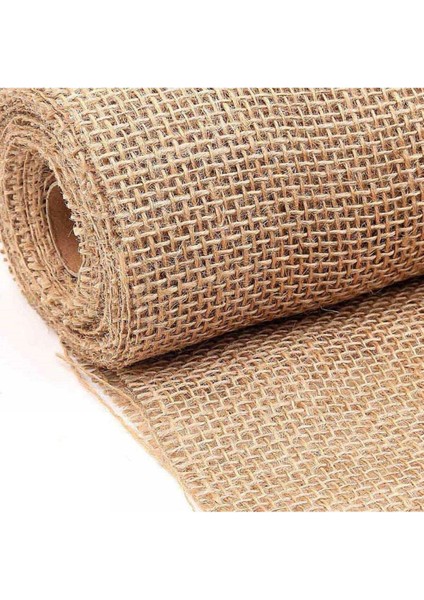 1 M Jüt Kanaviçe Hasır Keten Telis Kumaş Telis Naturel
