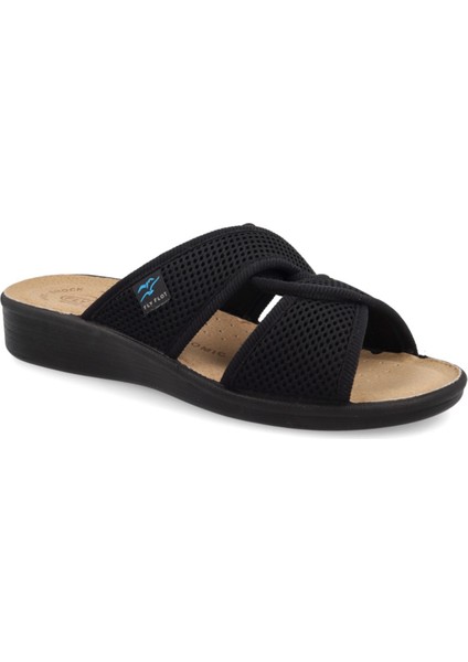 Kadın Terlik 83 G93 Fe Fly Flot Cloth Woman Slıpper Black