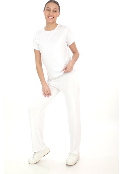 Tişört & Pantolon Takım-Beyaz