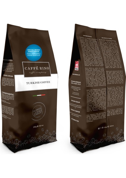 Caffe Rino Dibek Türk Kahvesi 250 gr Paket Caffe Rino