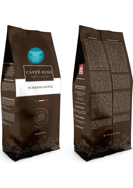 Caffe Rino Osmanlı Türk Kahvesi 250GR Paket Caffe Rino