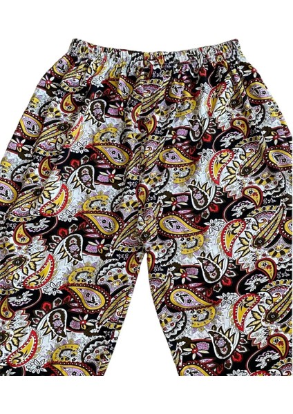 Yazlık Büyük Beden Pamuklu Etnik Desen Pantolon fiyatları