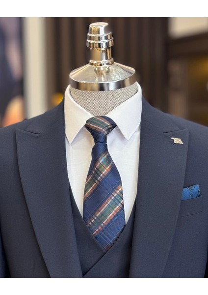 İtalyan stil slim fit erkek ceket yelek pantolon takım elbise lacivert T11685 fiyatları