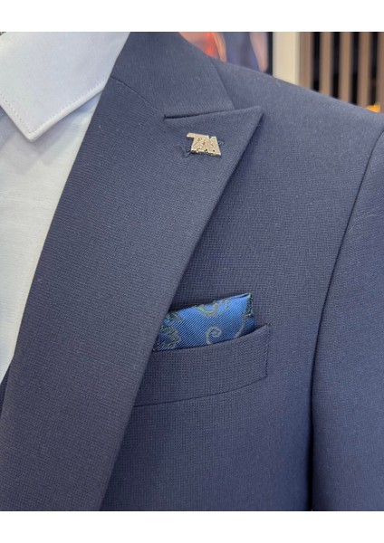 İtalyan stil slim fit erkek ceket yelek pantolon takım elbise lacivert T11685 fırsatları