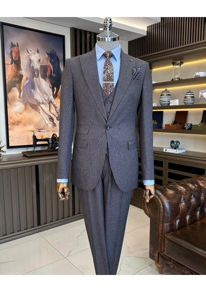 İtalyan stil ceket yelek pantolon erkek takım elbise bordo T11122 modelleri