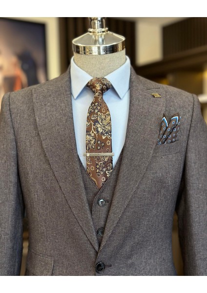 İtalyan stil ceket yelek pantolon erkek takım elbise bordo T11122 fırsatları