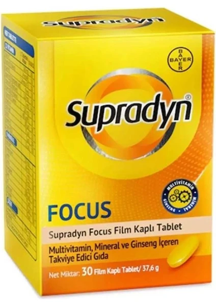 Focus Multivitamin Mineral Ginseng İçeren Gıda Takviyesi 30 Tablet