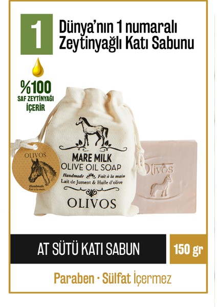 At Sütlü Zeytinyağı Sabunu 150 gr (Keseli)