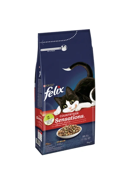 Felix Sığır ve Tavuk Etli Kuru Kedi Maması 2 Kg.