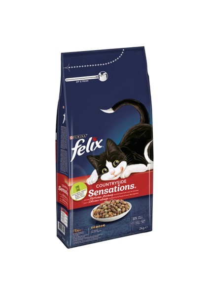 Felix Sığır ve Tavuk Etli Kuru Kedi Maması 2 Kg.