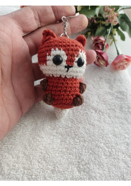 Amigurumi Mini Kızıl Tilki Anahtarlık Oyuncak (6 Cm-1 Adet) fiyatları