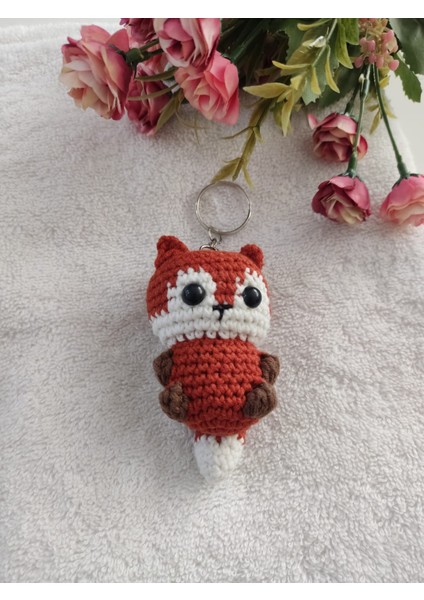 Amigurumi Mini Kızıl Tilki Anahtarlık Oyuncak (6 Cm-1 Adet) modelleri