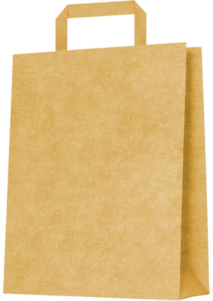 Flat Saplı Kraft Poşet 18X28X8 -Renkli-25 Adet