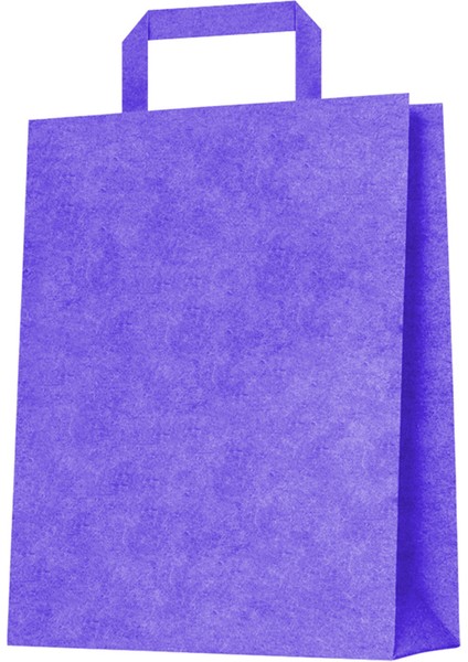 Flat Saplı Kraft Poşet 18X28X8 -Renkli-25 Adet