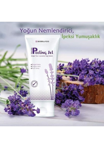 Vücut İçin Peeling Jel Doğal Tuz ve Lavanta Katkılı