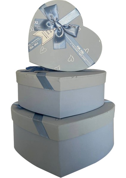 Hediye Kutu Seti Kalp 3lü -Y94309-1T