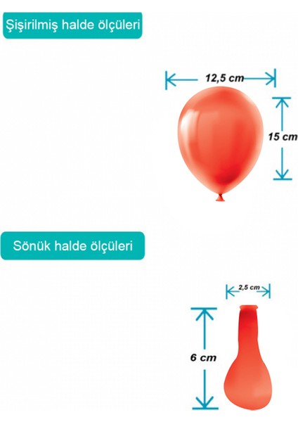 5" Pastel Balon 100LÜ -Kırmızı-