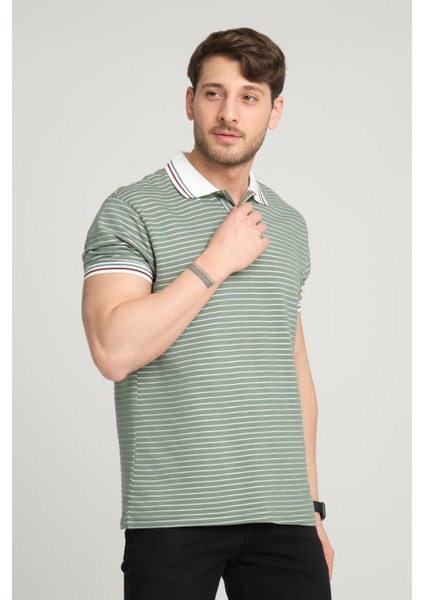 Çizgili Polo Yaka T-Shirt (E21-8500) modelleri
