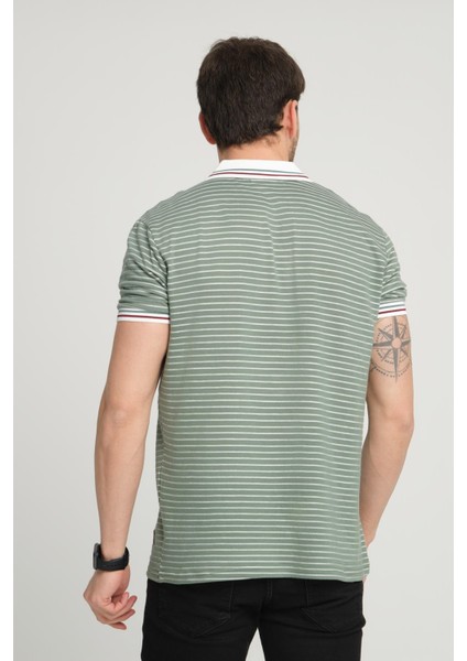 Çizgili Polo Yaka T-Shirt (E21-8500) indirimleri