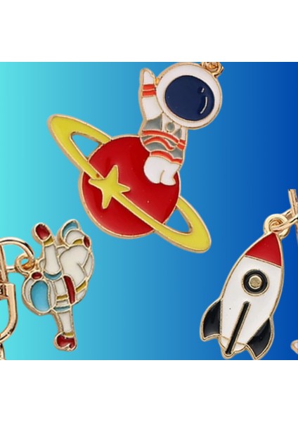 Oneironaut Uzay ve Astronot Temalı Anahtarlık ve Çanta Süsü