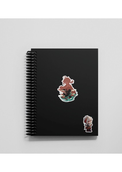 Genshin - Kazuha 2 Adet Sticker Set Parlak Kağıt