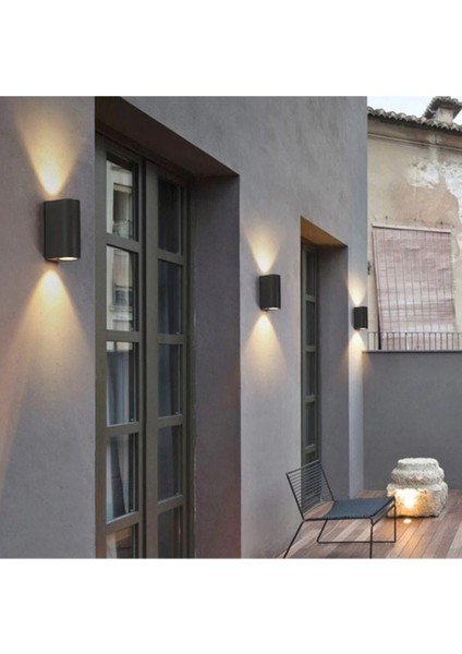 Çift Yönlü Duvar Aplik IP65 Iç ve Dış Mekan Bahçe Aydınlatma Beyaz Kasa fiyatları