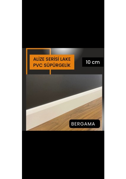 By Istanbul Lake Pvc Kaplama Saten Beyaz 10 cm Parke Süpürgelik 10 Adet 25MT -Bergama