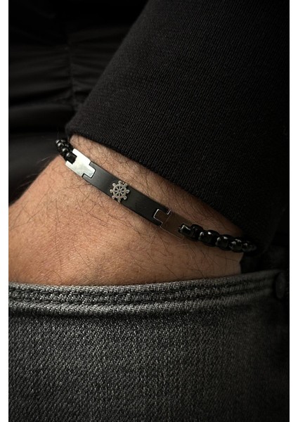 316L Çelik Italyan Model Siyah Renk Erkek Bileklik FRJ12138-3138-B2 fiyatları