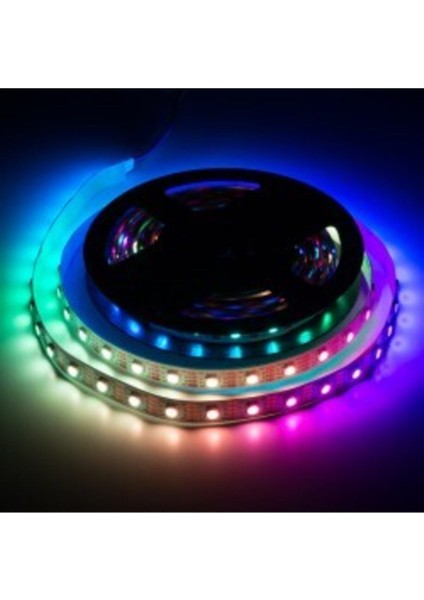 WS2812B Şerit Led, Ayrı Ayrı Adreslenebilir Argb Şerit LED 5V (4 Metre) fiyatları