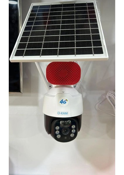 O-KAM-4847 4g 3 Mp Sirenli Güneş Panelli Solar Kamera