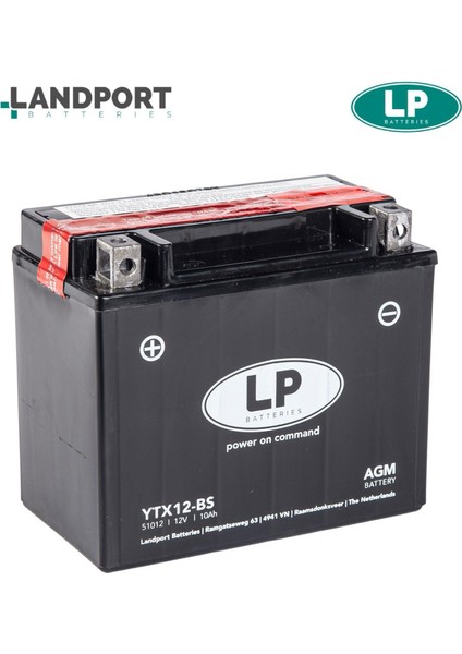 Lp (Landport) Agm Akü (YTX12-BS)