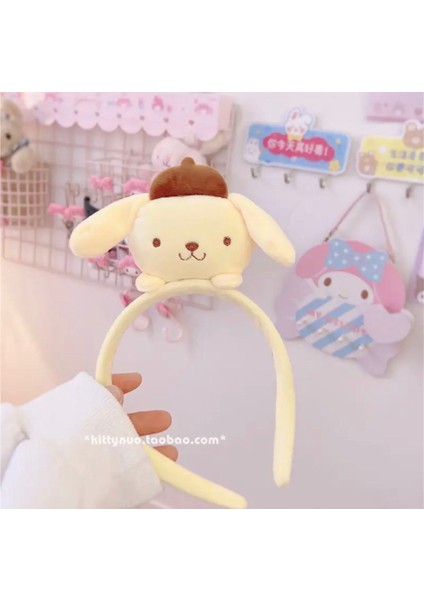 Sanrio Kuromi Pompompurin Cinnamoroll My Melodi Melody Kız Çocuk Taç Tanç Saç Aksesuar (Yurtdışından Getirildi) 1. Kalite Yumuşak Dokulu Kadifenden Üretilmiştir Hediye