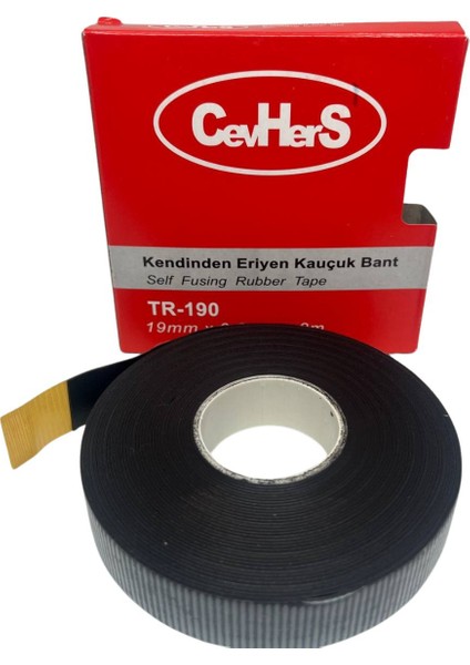 Kendinden Eriyen Kauçuk Bant 19 mm 8 Metre Elektrik Bandı