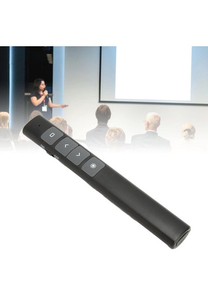 NR55 Kablosuz Sunum Tıklayıcı Kırmızı Işaretçi Slayt Gösterisi Powerpoint WIN10 Mac Keynote Google Slaytlar(B3)