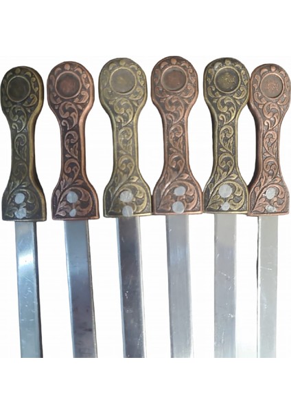 Saplı Paslanmaz Kanat Şişi 12'li Takım Çanta Hediyeli Sap Dahil 45 cm fiyatları