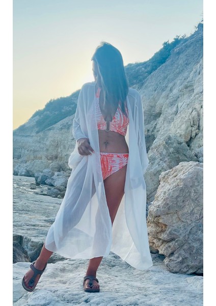 Beyaz Şifon Kimono fiyatları