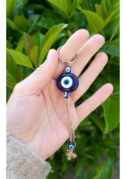 Nazar Boncuk Anahtarlık 5 Adet Kötü Göz Kovucu Nazar Hand Made Hasır Mavi Boncuklu Nazarlı Araba Süsü modelleri