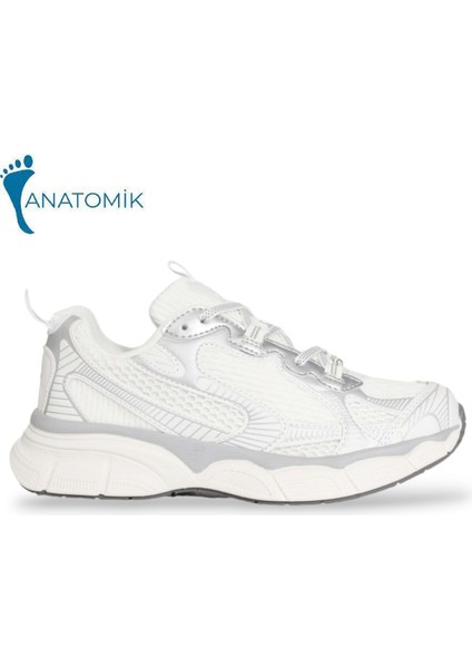 1949-29819 Anatomik Tabanlı Unisex Yürüyüş & Koşu Ayakkabısı - NKT01949-BEYAZ Gri-37