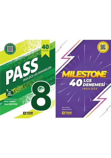 8. Sınıf Pass LGS İngilizce 40 Deneme - Milestone 40 İngilizce Deneme 2 Kitap