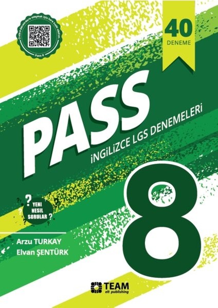 8. Sınıf Pass LGS İngilizce 40 Deneme - Milestone 40 İngilizce Deneme 2 Kitap