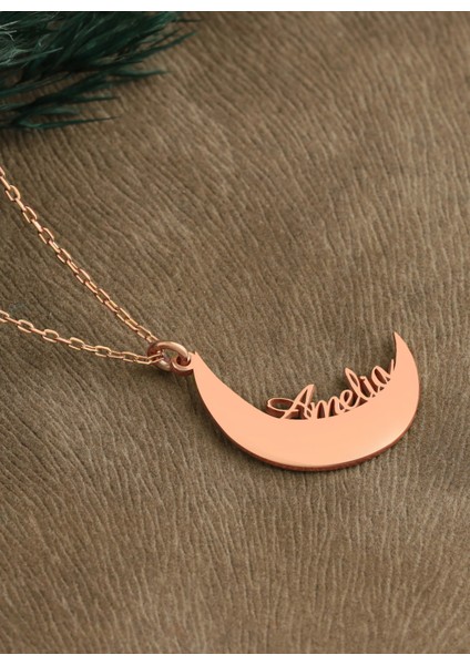Isimli Hilal Kolye Isimli Kadın Gümüş Kolye