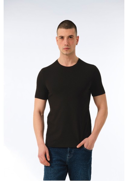 Erkek Pamuklu Süprem Penye Kısa Kollu Sıfır Yaka Günlük Likralı Tişört - 1057 fiyatları