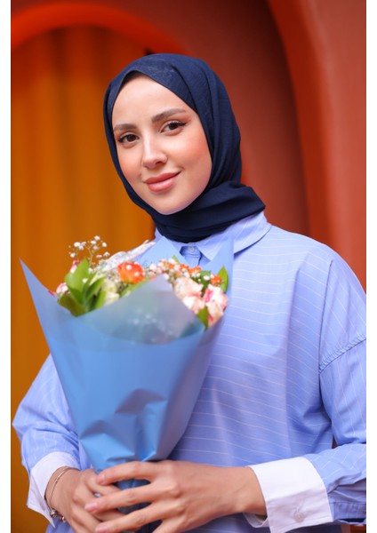 Mavi Çizgili Salaş Gömlek indirimleri