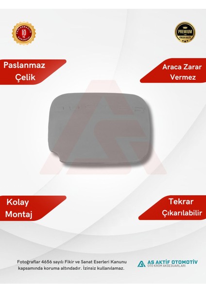 Dacia Duster Suv Depo Kapağı 1 Parça 2010 ve Üzeri Krom Paslanmaz Çelik